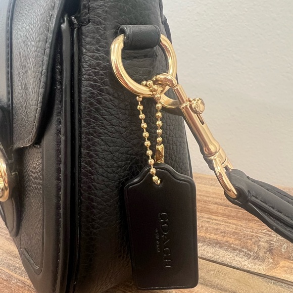 Coach Georgie Saddle Bag Black Crossbody - Picture 7 of 12